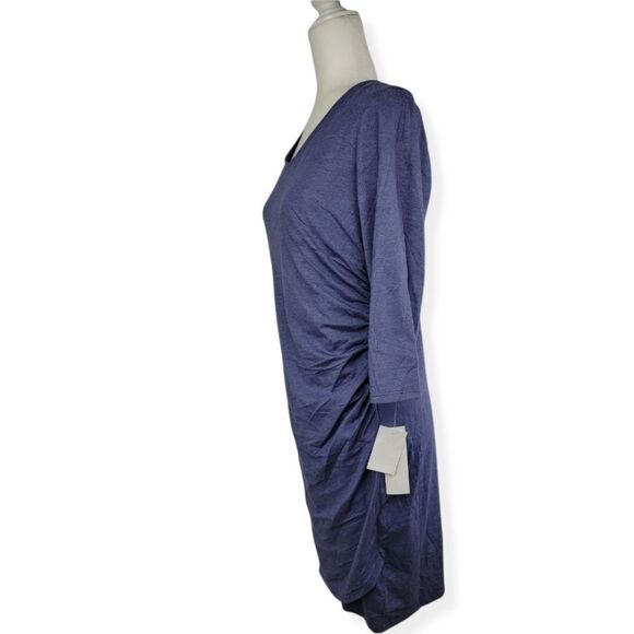 Scarlett Blue V-Neck casual dress ruched side Size Large NWT - Picture 3 of 3
